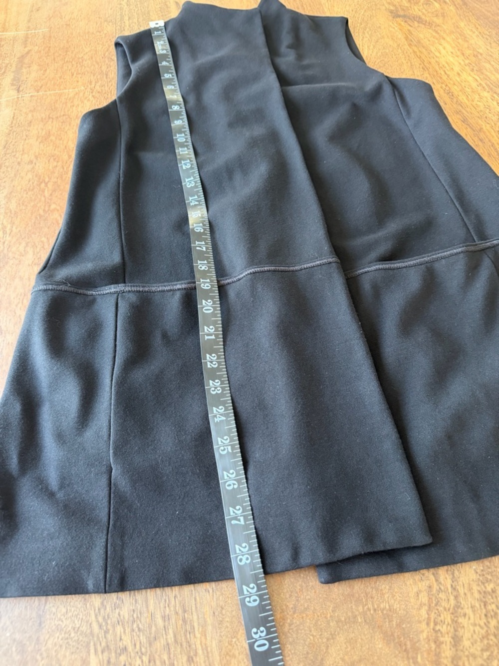 Lafayette 148 New York | Black Ponte Knit Longline Vest - Small - Picture 8 of 10